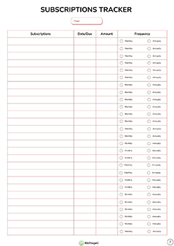 Monthly Budgets - 1